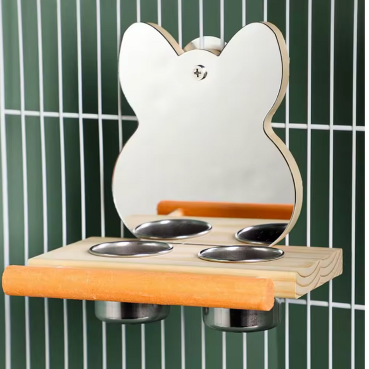 Interactive Mirror Bird Feeder